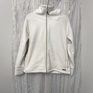 - Calvin Klein White Zip-Up Fleece Jacket, Size L